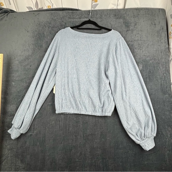 NWT Altar'd State Blue Relaxed Crew Neck Sweater Sz S - Picture 9 of 10